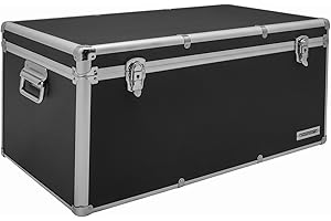 ANNDORA SHOPPING-WELTEN Aluminium-Rahmenkoffer Transport-Box, Koffer in Schwarz mit 82 Liter Volumen