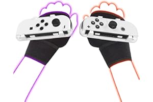 LEYU SMART Bracelet pour Just Dance 2024 2023, 2022, 2021, 2020, Brassard Compatible Avec Nintendo Switch/OLED Dance, Accessoires de Jeu Mains Libres pour Manette Joycon Blanc