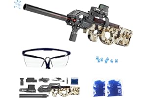 FunBlasters – Gel Blaster Gun P90 – Pistolet à Bille Eau Electrique Automatique – 20000 Balles et Lunettes – Watersoft Puissant Fusil Arme Mitraillette - Adulte Gelfire Water Gun