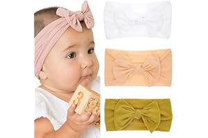 Bande de Cheveux Bébé Tout-Petit,Bébé Bandeaux,Super Soft Stretchy Knot Bébé Turban,Bande de Cheveux Bébé Tout-Petit,Bande de Cheveux Arc Enfants de Couleurs Différentes