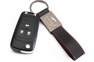 KASER Carcasa Funda Llave Remoto Mando 3 Botones para Opel Insignia Astra Zafira Vauxhall Holden Mokka con Llavero de Cuero