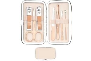 CUTILAND Set Manicure,Kit Tagliaunghie,Tagliaunghie Kit,Set Di Tagliaunghie,7 Kit Forbicine Unghie,Set Unghie,Set Forbicine Per Unghie,Kit Manicure Professionale,Set Manicure Uomo,Set Unghie Manicure,Oro Rosa