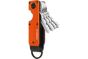 ROSSM Schlüssel-Organizer | Kompakter Schlüsselhalter aus Metall | Minimalistischer innovativer Schlüsselanhänger | Mini-Schlüsseletui, das bis zu 6 Schlüssel schützt