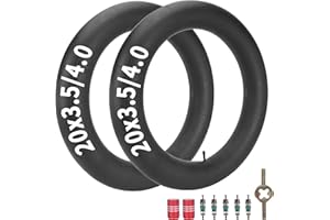 WEIYINGSI 20x3.5/4.0 Chambre à Air avec Soupape Schrader 32 mm Compatible avec 20x3.50 20x3.60 20x3.80 20x3.90 20x4.00 La Plupart des Chambres à Air de Vélo électrique et Vélo de Montagne