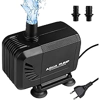 AQQA Aquarium Pumpe 15W - 1300L/H Tauchpumpe Mit 4 Düsen Für Teich & Springbrunnen