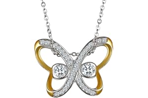 OIDEA Collana Farfalla Donna Argento 925 Mosaico Zircone Pendente Endless Love