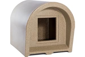 MONTAUR Mr Snugs KatDen Plastic Outdoor Waterproof Plastic Cat Shelter Kennel - Sandstone
