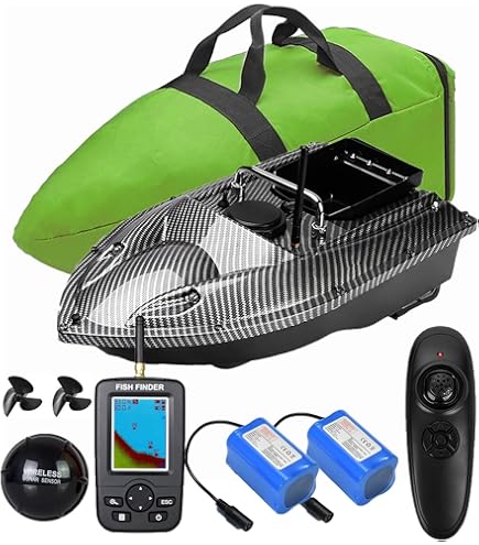 Bateau Amorceur Peche GPS 12 V Avec 2 Batteries 18 000 MAh