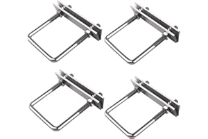 OBQCARE Bulloni a U Quadrato, Bullone a U in Acciaio Inox, Staffa a U, U-Bolts Con Dadi e Piastra Di Telaio, per Usato per Giardino, Cortile, Fissazione della Conduttura, RV, Fissazione Solare