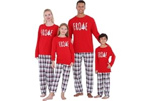 Sangdut Weihnachts Matching Pyjama Family Set, Zweiteiler Weihnachten Schlafanzug Langarm Christmas Nachtwäsche Pajamas