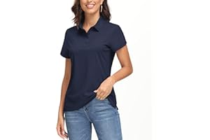 EKLENTSON Women's Polo Shirts Short Sleeve UPF 50+ Quick Dry Lightweight Performance Tops Athletic Golf T Shirts with 4-Button