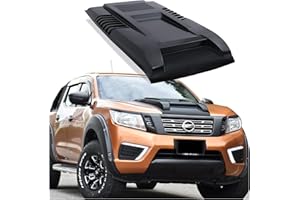 JHCHAN Pelle de capot pour Nissan Navara 2015-2020 NP300 D23 ABS Accessoires hors route pour capot - Noir