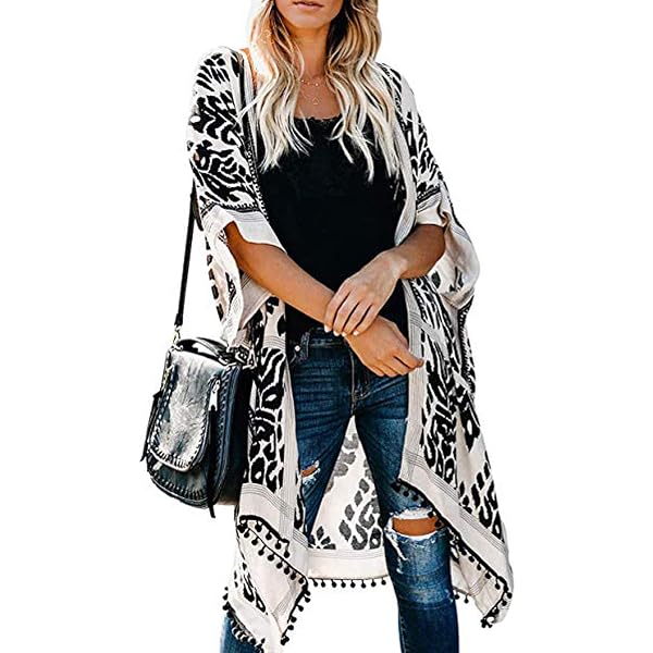 Alaster Queen Kimono Cardigan Estivo Da Donna, Copricostume Da Spiaggia Lungo In Chiffon, Stampa Floreale, Maniche A Pipistrello, Taglie Regolari E Forti