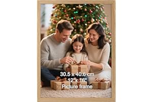 EYMPEU Cornice 30x40 Color Legno Naturale, Texture Calda, Cornice da Parete in MDF, 1 Pezzo