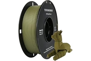TINMORRY - Filamento PLA para impresora 3D (1,75 mm, 1 kg, 1 bobina), color verde militar mate