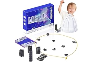 NHCUIJUN Magnetisches Schachspiel Set, Mit 20 Magnetisches Spiel Steinen, Strategie Magnet Schach Tisch Magnetic Spiel, Tragbares Festliches Spielzubehör für Familientreffen/Camping