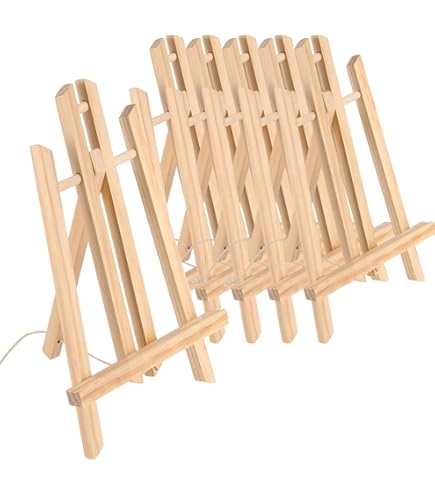 Telo Per Legna HAKZEON HAKZEON 4 Pezzi Cavalletto Da Tavolo In Legno 40 X 20 CM, Mini Cavalletto Con Barra Mobile, Supporto Per Cavalletto In Legno Regolabile Per Dipinti, Disegni, Foto Incorniciate