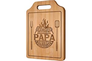 Giftasy Geschenke für Papa - Graviertes Bambus Schneidebrett, Papa Geschenk Geburtstag, Vater Geburtstagsgeschenk, Papa Geschenk Weihnachten, Weihnachtsgeschenke für Papa