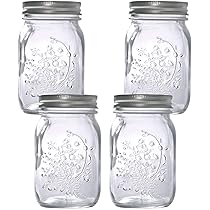 Lot De 6 Bocaux Mason En Verre 500ML Pots De Conserve Avec 12