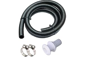 RONYME Kit d'installation de Pompe de cale, Tuyau de Pompe de PVC de 6 Pieds de Long pour Bateaux, Prises 29mm