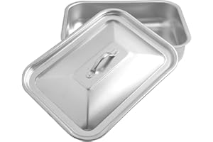 Steel Pan SP711163 Piatto da forno, Piatto Gratinato, Teglia Rettangolare con coperchio, Rivestimento Antiaderente, Senza PFAS, 40 x 28 cm, Tutto Inox, Made in Italy