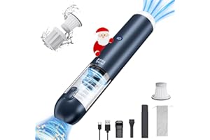 Minthouz kabelloser Autostaubsauger Handstaubsauger 17000Pa, 120W Handstaubsauger Auto mit Gebläse, 2-Geschwindigkeit tragbarer kabelloser Mini Autostaubsauger mit LED/SOS-Licht für Auto/Haus/Tier