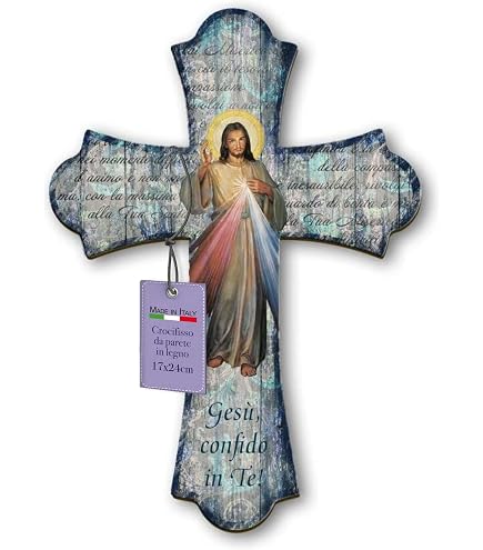 Grande Crocifisso In Legno Per Parete - Gesù Cristo Ciondolo Arredamento Religioso