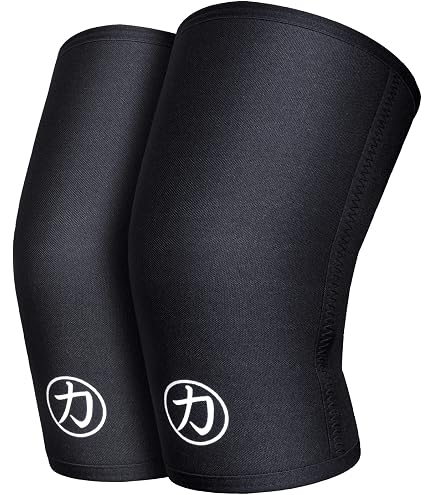 Genouillère Néoprène Strength Shop 7mm - Homme/Femme, Norme IPF, Powerlifting Crossfit, Gris (L)