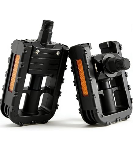2 Pédales De Vélo Avec Réflecteurs – 9/16, Antidérapantes, Aluminium CNC, Plates