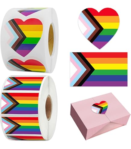 Herz-Regenbogen-Aufkleber, LGBT-Aufkleber, Selbstkl Produktbild-Vorschau 2