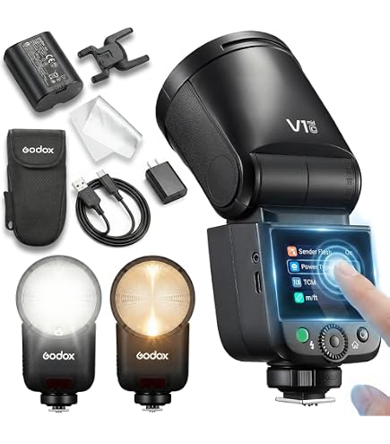 Godox V1C Flash Speedlite A Testa Rotonda 2.4GHz Per Canon EOS – Batteria Al Litio 2600mAh E Ricarica Rapida 1.5s - 3