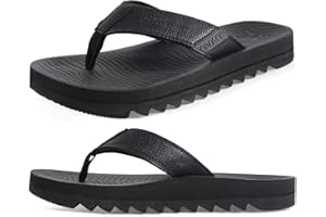 COFACE Men's Flip Flops With Arch Support Comfort Yoga Mat Orthopedic Thong Sandals for Man 2025 Leather Beach Flip-Flop Non-Slip