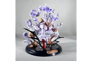Eamily One Piece Figuren, Luffy Gear 5 Fifth Gear 20cm/7.9inch Luffy Handmade PVC Anime Manga Character Model Statue Figure Toy Collectibles Decorations Crafts Gifts (White.)