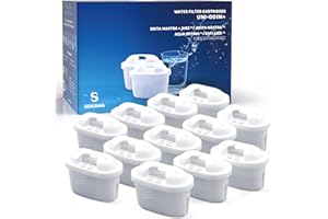SOKANA Filtro Acqua Adatti per Caraffa Filtrante Brita Maxtra Plus Maxtra+ Marella Elemaris XL Aquaphor Brocca Acqua Filtrante, TÜV SÜD Certificata, 12 Pezzi