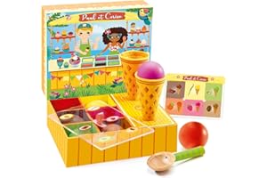 DJECO Imitation Le Glacier Jeu Bois Paul et Cerise