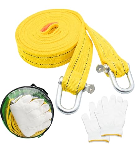 Fune Di Traino 4m Per SUV E Camion - Portata 5000 Kg, Ganci Sicuri, Nylon Resistente - Foto 8