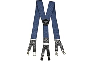 Olata Heavy Duty Y-Shape Braces/Suspenders with Six Clip Design - 4cm