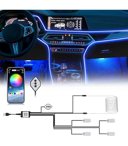 Car LED Speaker Ring Lights, HMYC 4PCS 6 inch Spacer