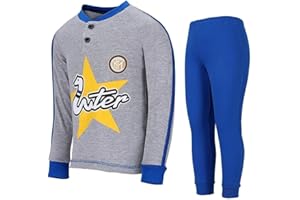 PLANETEX Pigiama Inter Bimbo Abbigliamento Calcio FC Internazionale Cotone Leggero PS 26898