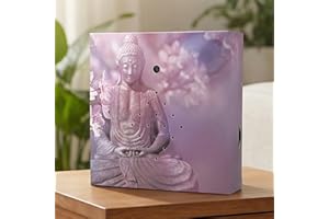 MIJOMA Soundbox mit Entspannungsgeräuschen - Wohltuende Entspannung für Ihr Zuhause | Lautsprecher, Bewegungsmelder & EIN-/AUS-Schalter | Ideal für Bad, Flur, Büro & Wohnzimmer | 12x12cm (Relax)