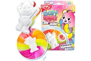 ZIMPLI - Care Bears Bomba kąpielowa, magicznie tworzy tęczowy efekt specjalny, urodziny, Boże Narodzenie, prezent do napełniania pończoch, zabawka do kąpieli dla dzieci, kieszonkowa srebrna zabawka