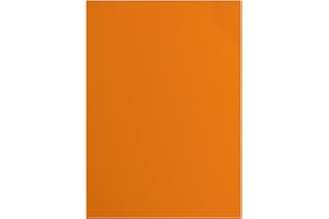 Florence Vaessen Creative Papier Cartonné, Orange (Mandarine), 216g, 10 Feuilles, Surface Texturée, pour Peindre, Scrapbooking et plus, DIN A4