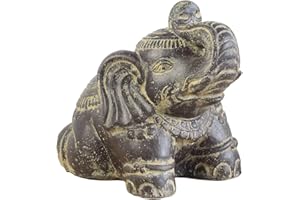 Oriental Galerie Sonnenschirmständer Schirmständer Elefant Sonnenschirm Garten Stein Ständer Halterung für unsere Bali Schirme in Elefanten Form Grau