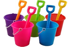 Blue Whale Gifts 5 x Beach Buckets And 5 x Spades - Bulk Buy Value