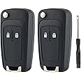 Betterher 2pcs Car Key Fob Case 2-Buttons Remote Control Replacements compatible for OpeI Vauxhall Buick Astra Insignia Vectra Chevrolet Captiva Orlando Cruze Aveo Spark