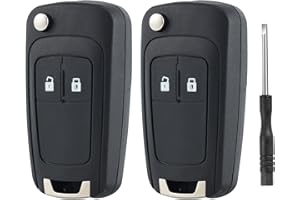Betterher 2 Pezzi Guscio Chiave Auto 2 Tasti Telecomando Ricambio Chiave compatibile con Opel Vauxhall Astra Insignia Vectra Corsa Mokka;Chevrolet Aveo Matiz Cruze Captiva Spark Orlando Trax
