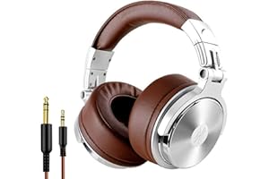 OneOdio Pro 30 Zamknięte słuchawki studyjne DJ bez adaptera do monitorowania i miksowania, skórzane słuchawki z osłonami, izolacja szumów, obrotowa obudowa 90 °, przenośne słuchawki stereofoniczne nauszne