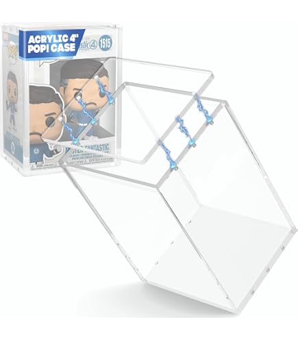 Baskiss Confezione da 3 custodie protettive per personaggi Funko Pop da 15,2 cm, ultra spessa 0,5 mm, custodia trasparente, senza acidi, scatola trasparente resistente con linguetta di bloccaggio (3