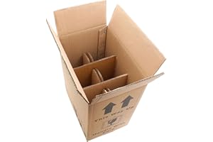 SelfHold Double Wall 6 Bottle Wine Shipping Box (270 x 185 x 330mm) With Dividers and Brace - Ideal for Liquor Stores, Events, and Gifting Wine | Made in Britain (10 Boxes)