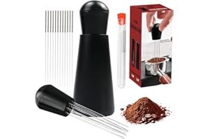 ZEUWETS Accesorios para Herramientas de distribución WDT de café, Wdt Tool, Agitador de Café Espresso, Herramientas de distribución de café expreso, 0.4 mm Agujas de Acero Inoxidable (24 Agujas en Total)